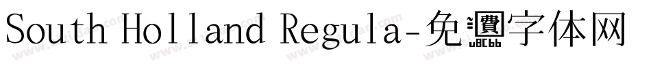 South Holland Regula字体转换